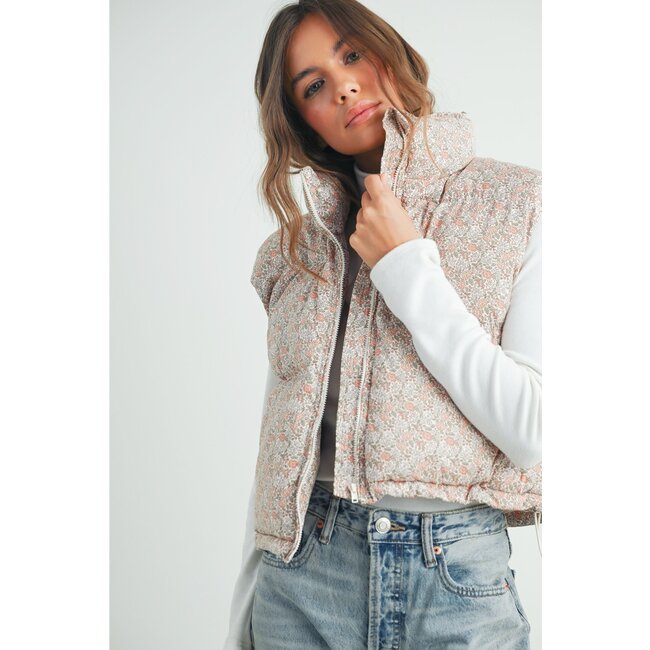 Floral Vest - Blush (Available For Pre-Order, Ships Early Feb)