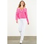 Pink with Red Stripes Sweater