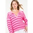 Pink with Red Stripes Sweater