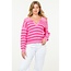 Pink with Red Stripes Sweater