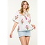 Floral Top With Tie