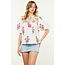 Floral Top With Tie