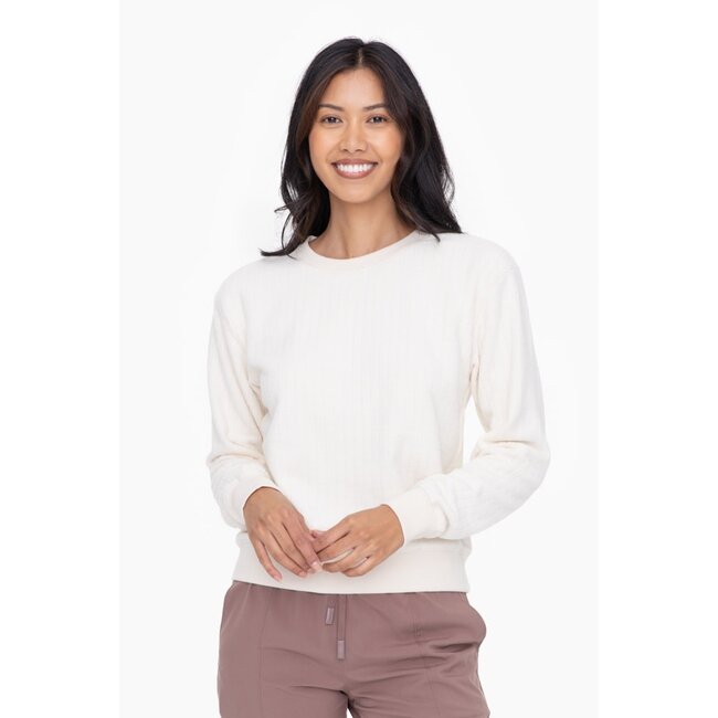 Brushed Burn Out Crewneck