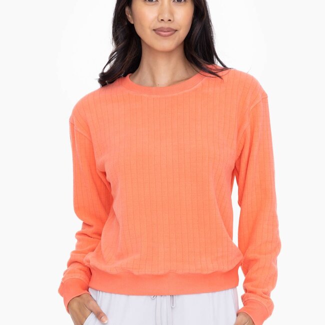 Brushed Burn Out Crewneck