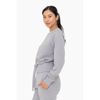 Brushed Waist Tie Sweatshirt