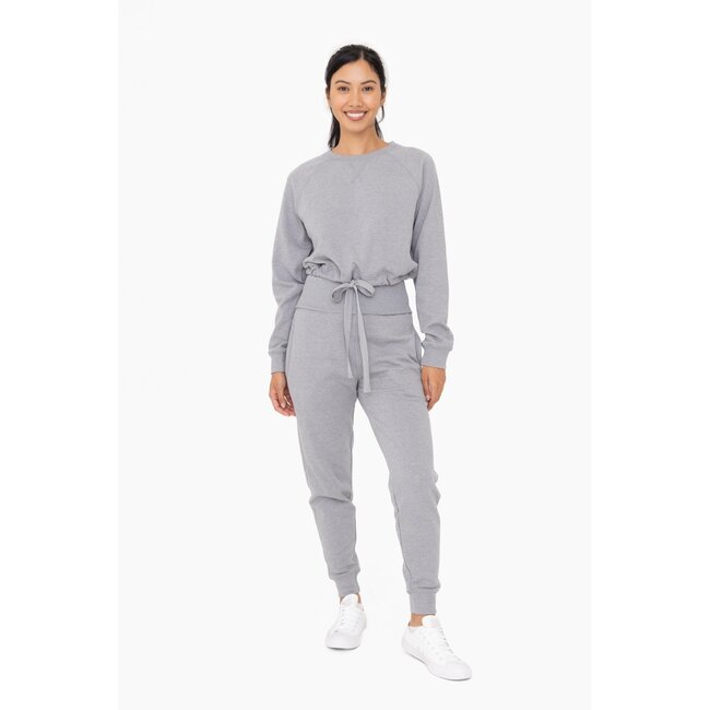 Brushed Waist Tie Sweatshirt