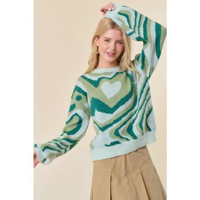 Retro Heart Sweater