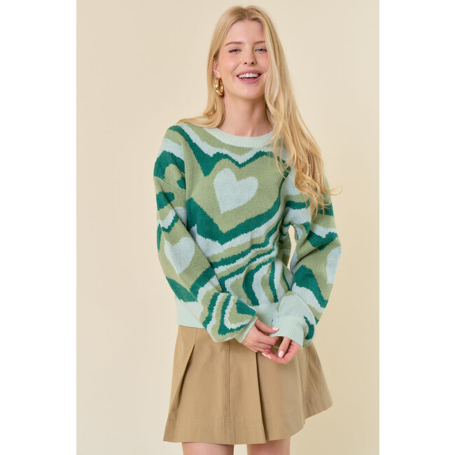 Retro Heart Sweater