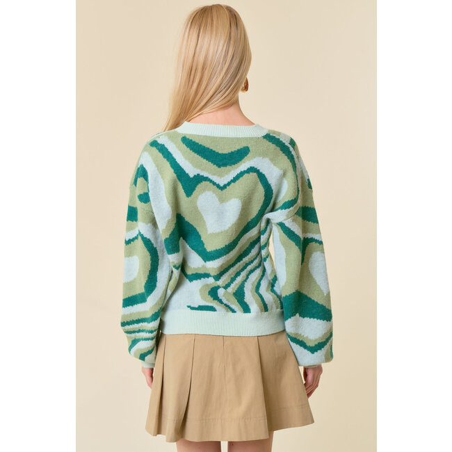 Retro Heart Sweater