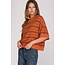 Orange and Black Striped Sweater