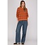 Orange and Black Striped Sweater