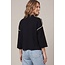 Black Sweater with Cream Pipin