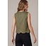 Olive Suede Top