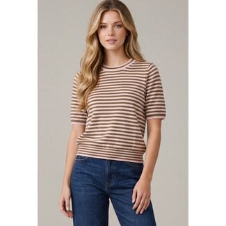 Striped Sweater (Pink & Mocha)