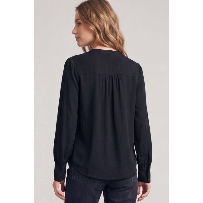 Notched V Neck Blouse