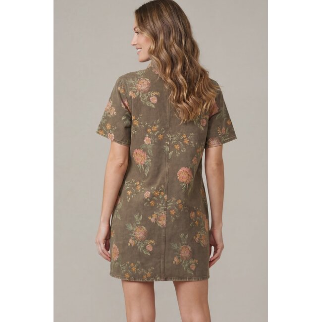 Floral Denim Dress