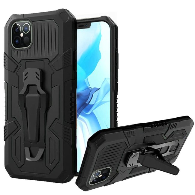 For Apple For Apple iPhone 13 Pro Max 6.7 Travel Kickstand Clip Hybrid Case Cover