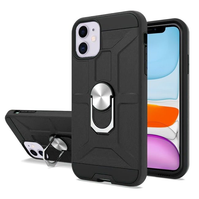 For Apple For Apple iPhone 11 (XI 6.1) Dynamic Magnetic RingStand Cover Case