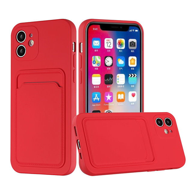 For Apple For Apple iPhone 12 Pro (Pro ONLY) CASE Thick TPU Card Holder (2) with Camera Protection