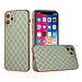 For Apple For Apple iPhone 12 (12 ONLY) Electroplated Grid Diamond Lines TPU Case Cover