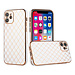 For Apple For Apple iPhone 12 Pro (Pro ONLY) Electroplated Grid Diamond Lines TPU Case Cover