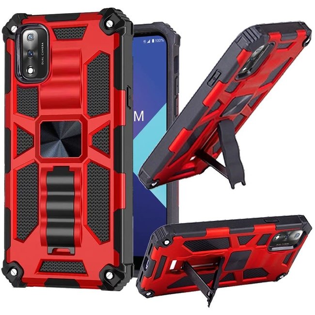 For Apple For Apple iPhone 12 Pro Max 6.7 Machine Magnetic Kickstand Case Cover