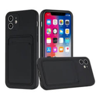For Apple For Apple iPhone 12 Pro Max 6.7 CASE Thick TPU Card Holder (2) with Camera Protection
