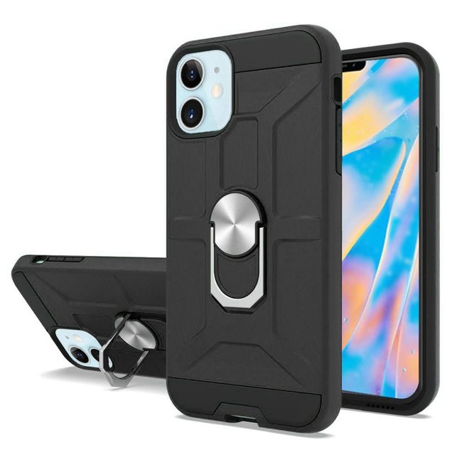 For Apple For Apple iPhone 13 6.1 (2 Cameras) Dynamic Magnetic RingStand Cover Case