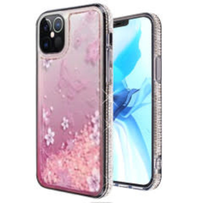 For Apple For Apple iPhone SE2 / 8 / 7 / 6 / 6s Quicksand Diamond Bumper Hybrid Case Cover