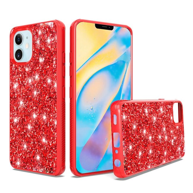 For Apple For Apple iPhone 12 Mini 5.4 Sparkle Glitter Bling Shinny Hybrid Case Cover