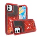 For Apple For Apple iPhone 12 Mini 5.4 Quicksand Liquid Glitter Transparent Hybrid Case Cover