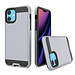 For Apple For Apple iPhone 12 Mini 5.4 Brushed Metallic Design Hybrid Case Cover