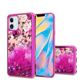 For Apple For Apple iPhone 12 Mini 5.4 Design Water Quicksand Glitter Case Cover