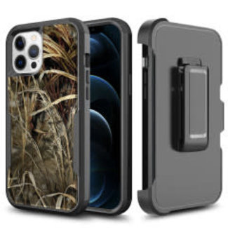 For Apple For Apple iPhone 13 Pro Max 6.7 Commando Holster Kickstand Hybrid Tuff Case Cover