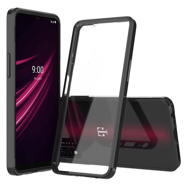 T-Mobile For REVVL V Plus 5G Clear Transparent Hybrid Case Cover