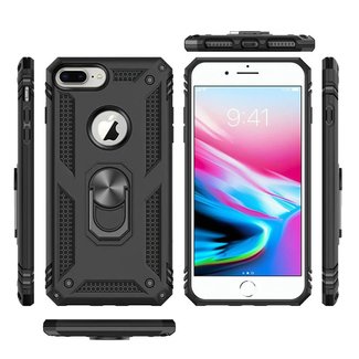 For Apple For Apple iPhone 8 Plus / 7 Plus / 6 Plus Magnetic Ring Kickstand Hybrid Case Cover