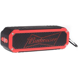 Budweiser Budweiser Rugged Bluetooth Speaker, Wireless Shock Proof LED Flashlight Audio Sound Stereo Music Player (Water Resistant) Bluetooth Ultra Grip Portable Travel Speaker