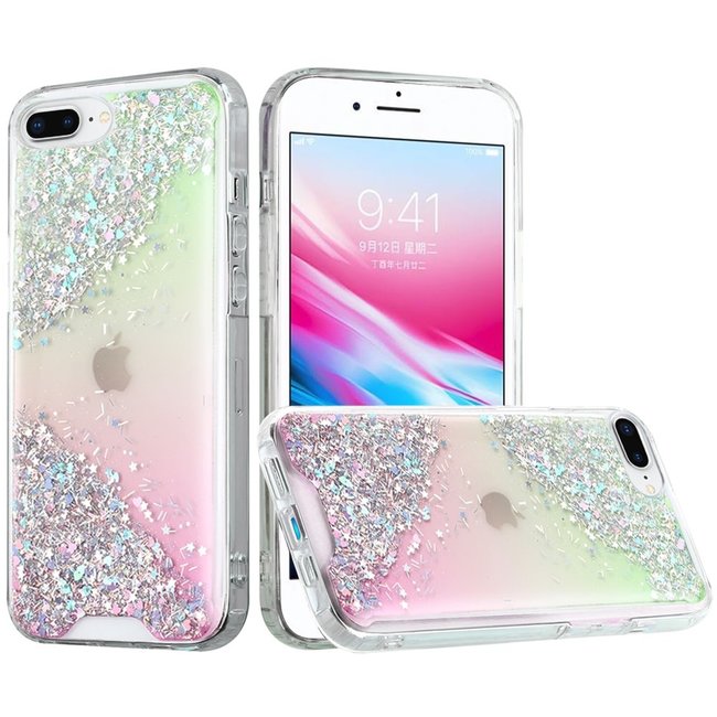 For Apple For Apple iPhone 8 Plus / 7 Plus / 6 Plus / 6s Plus Vogue Epoxy Glitter Hybrid Case Cover