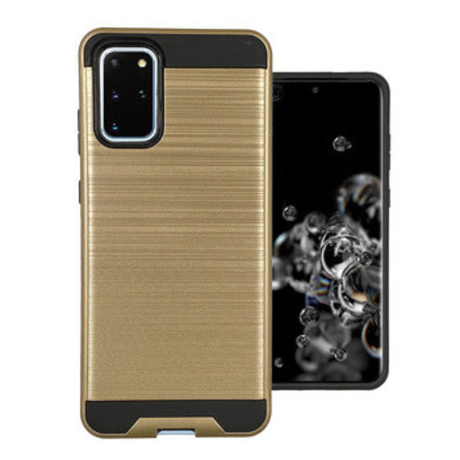 For Samsung For Samsung Galaxy S20 Plus 5G 6.7 Brushed Metallic Design Hybrid Case Cover