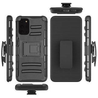 For Samsung For Samsung Galaxy Note 20 5G Rubberized Holster Clip Kickstand Case