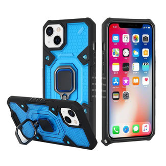 For Apple For Apple iPhone 13 Pro Max Transparent Design Shockproof Magnetic Ring Stand Case Cover