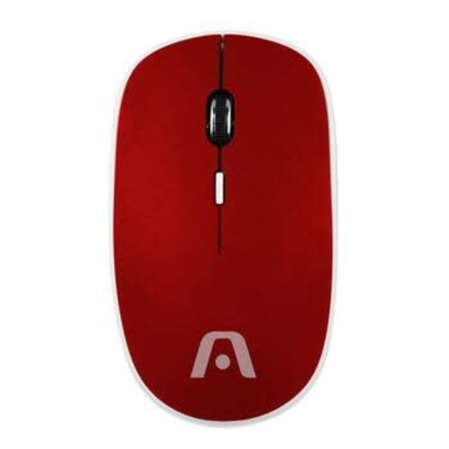 Argom Wireless Optical Mouse Rubber SLIM 2.4GHz 800/1600 dpi Red
