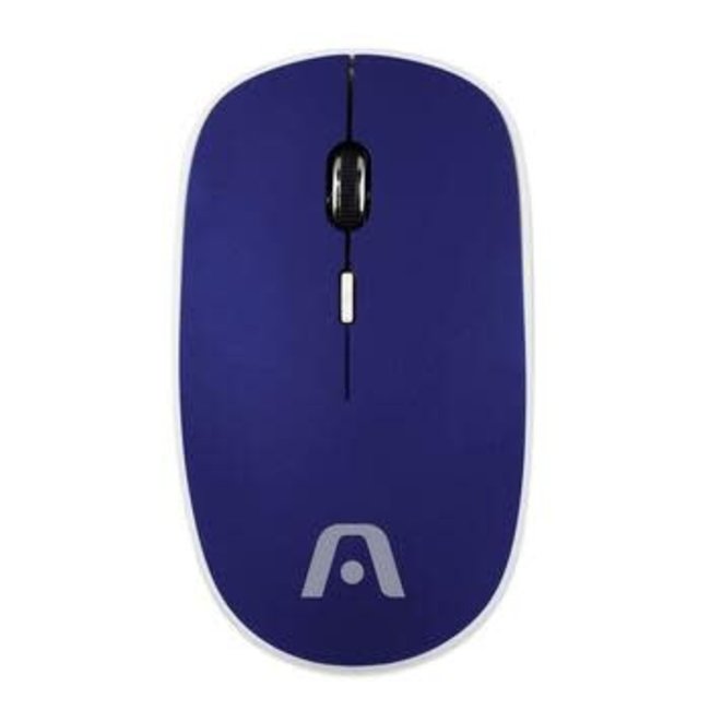 Argom Tech Wireless Optical Mouse Rubber SLIM 2.4GHz 800/1600 dpi Blue