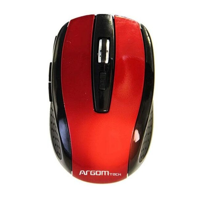 Argom Tech  Optical Mouse 2.4GHz 800/1600 dpi Red
