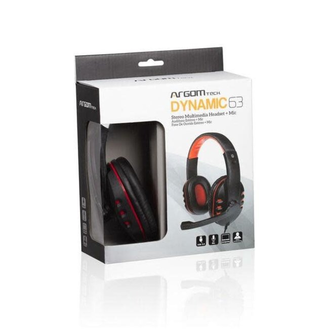Argom USB Stereo Headset Dynamic 63 with Microphone and Volume Control