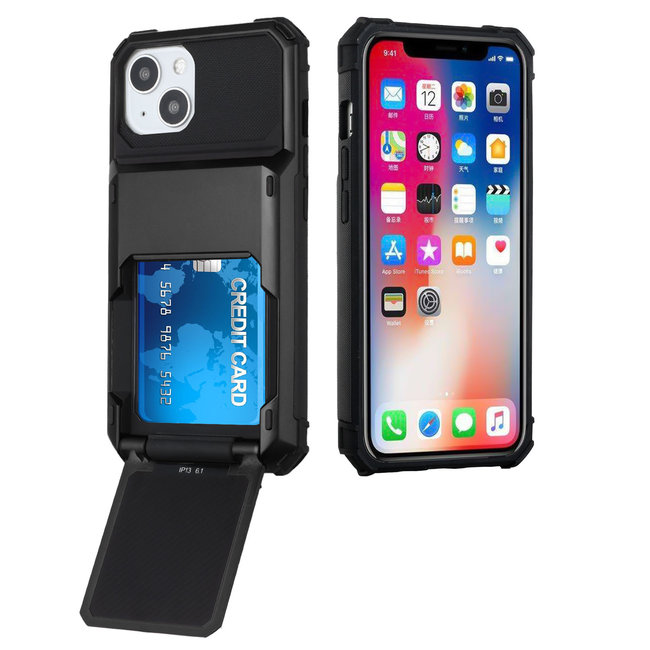 For Apple For Apple iPhone 11 (XI6.1) Business Multiple Card Holder (Upto 5 Cards) Shockproof Hybrid Case Cover