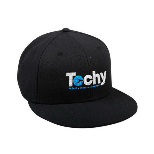 Techy Techy Flatbill Cap Black