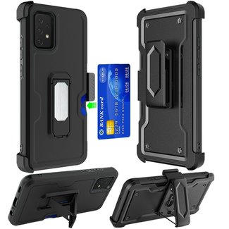 For Samsung For Samsung Galaxy A53 5G CARD Holster with Kickstand Clip Hybrid Case Cover