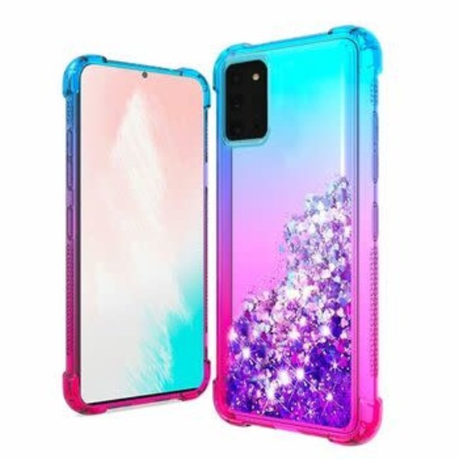 For Apple For Apple iPhone 12 Pro Max 6.7 Two-Tone Glitter Quicksand Case Cover
