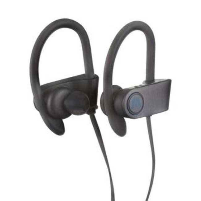 Argom Ultimate Sound FLEX Wireless BT Sweat Proof -  Integrated Controls - 10 HOURS PLAYTIME-  Flat Cable - Grey